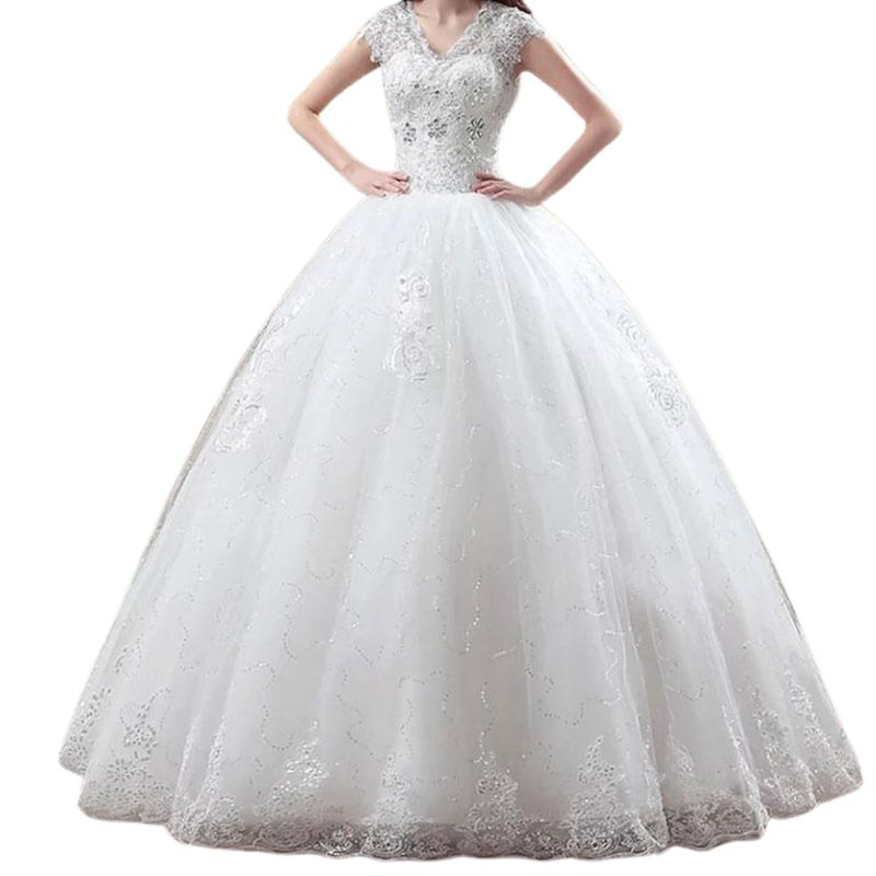 YURELKSHOP - VESTIDO NOVIA YURELKSHOP PRINCESA ESCOTE V MAXI