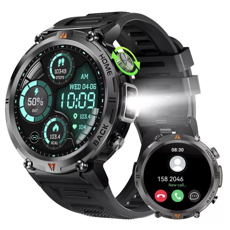 GENERICO - Reloj Inteligente Ip67 Impermeable Con Linterna