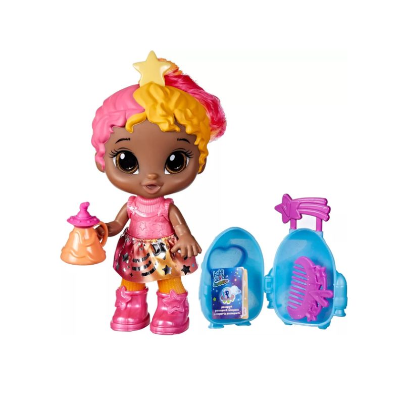 HASBRO - Muñeca Baby Alive Brillante Con Accesorios De Viaje Hasbro
