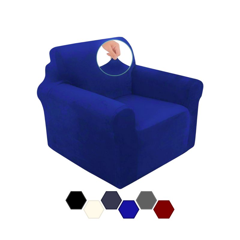 KARYTEX - Funda Protector para Sofá 1 Puesto Elástico Azul Rey
