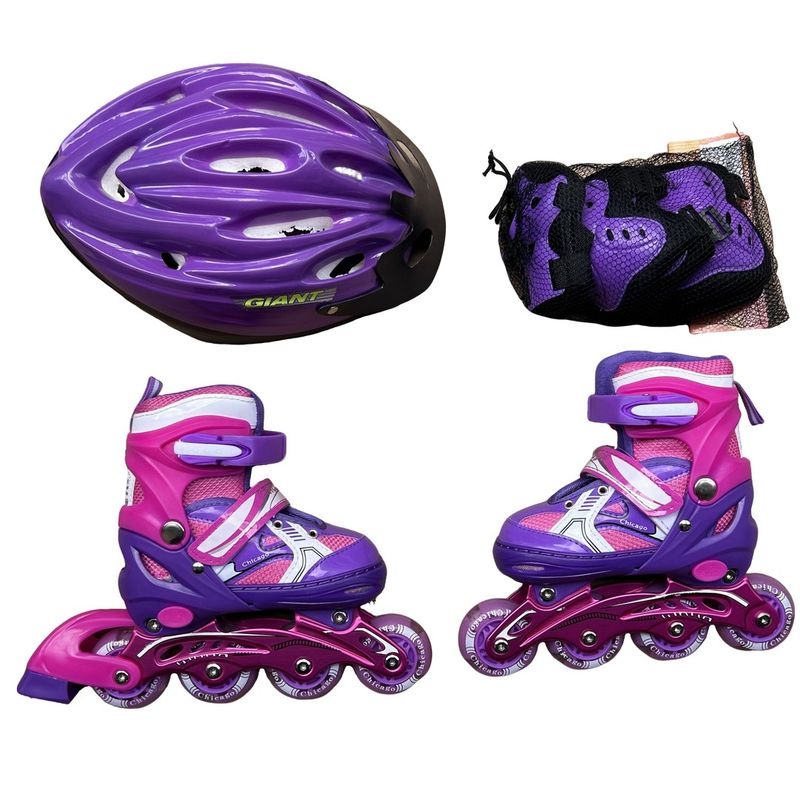 GENERICO - Patines Semiprofesionales Iniciación Fucsia-Morado Talla S