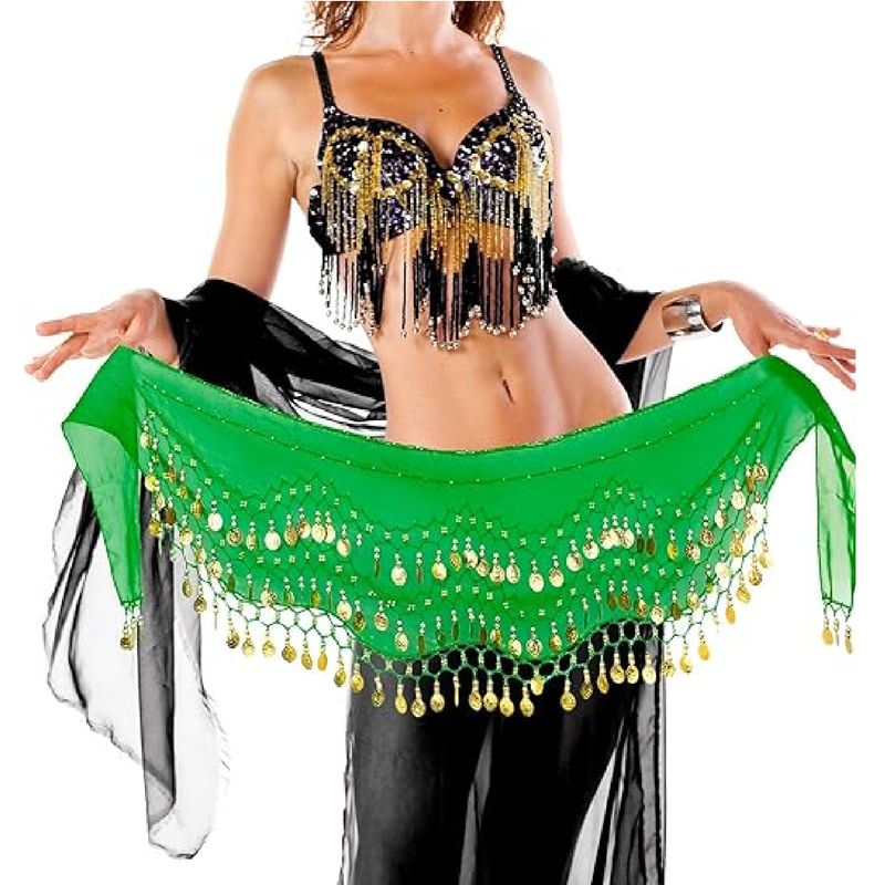 Falda Árabe Caderin De Danza Verde Disfraz Danza Del Viento