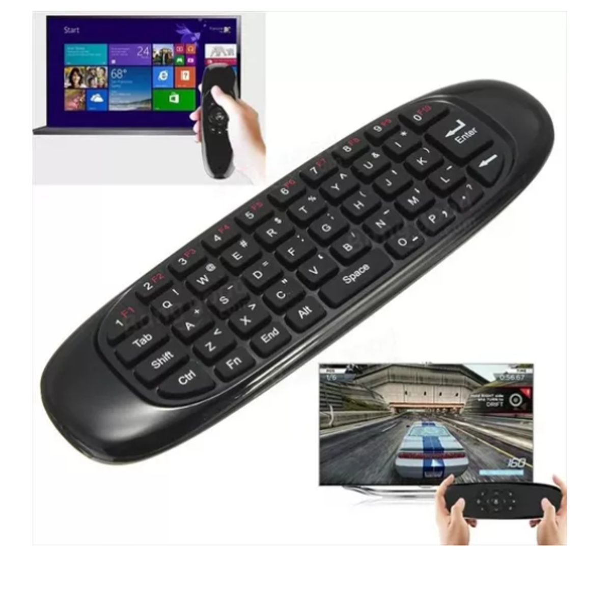 INNOVA - Control Remoto Para Smart Tv Teclado Inalámbrico Receptor Usb