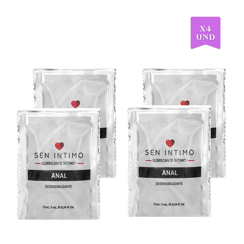 SEN INTIMO - Combo lubricante anal desensiblizante x 4 und