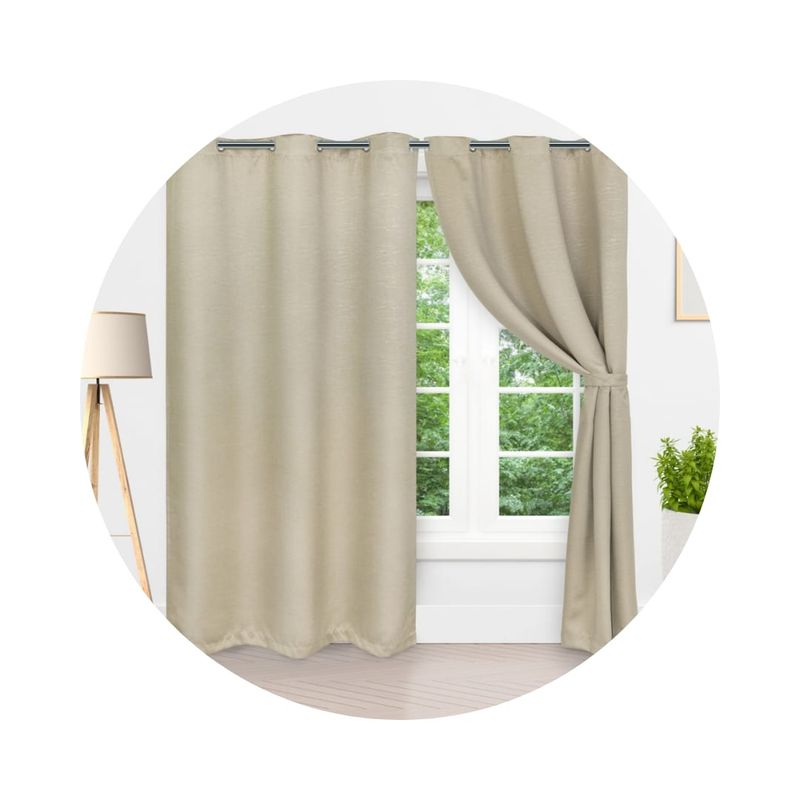 ELEGANT - Cortinas En Tela Blackout Antiluz 220 alto por 260 ancho