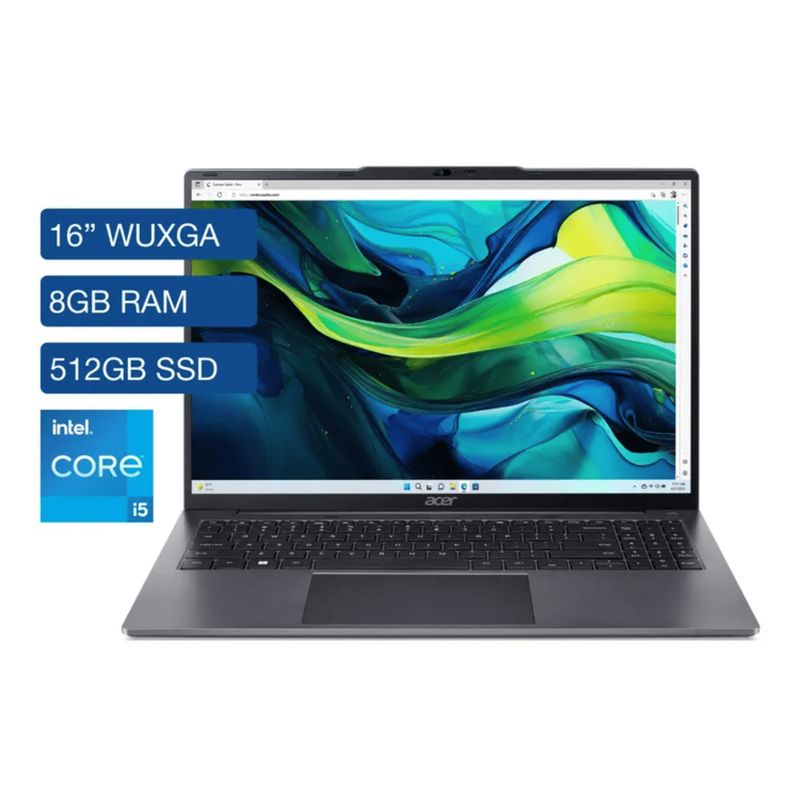 ACER - Computador Portátil ACER ASPIRE 16 Pulgadas  Gris