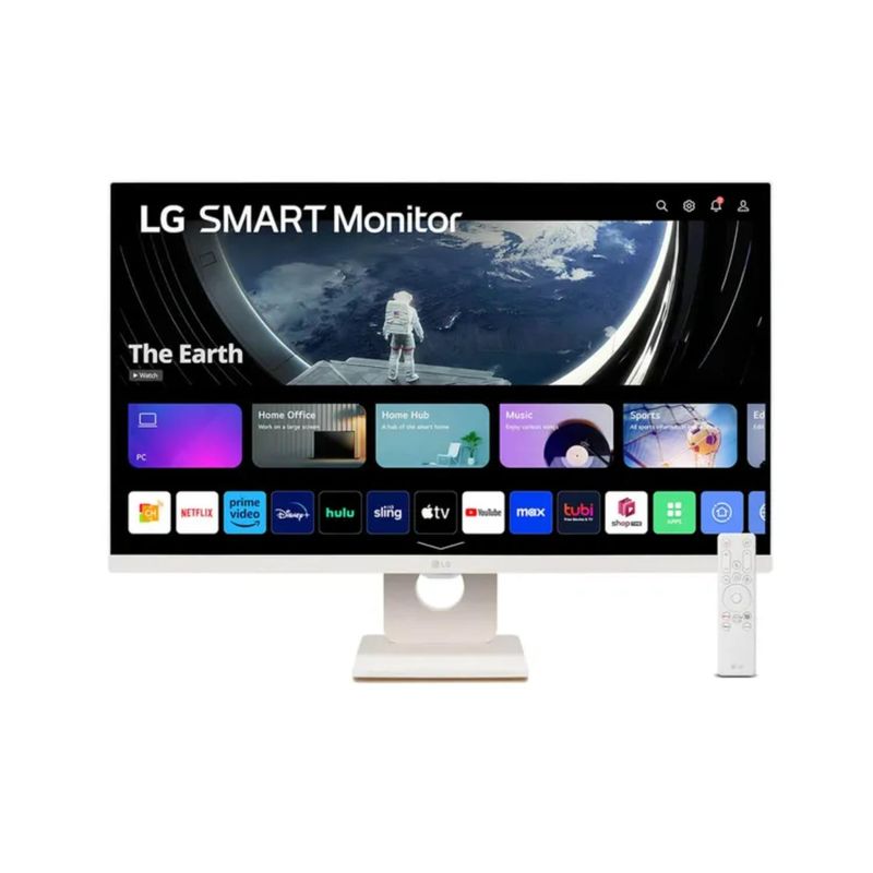 LG - Monitor LG 27 Pulgadas 27SR50F Smart TV FHD Plano Blanco