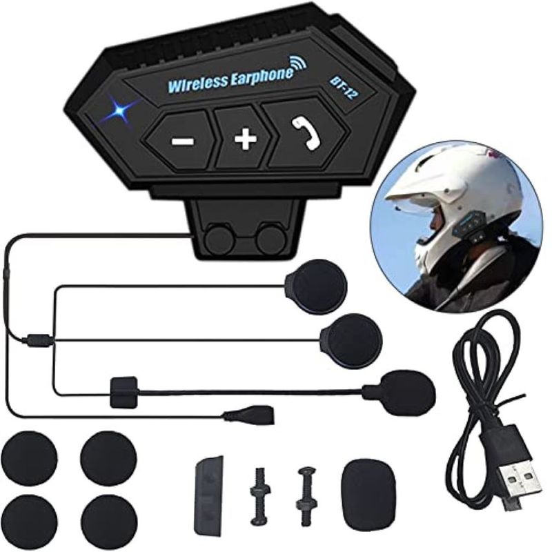 GENERICO - Intercomunicador BT12 Auriculares Casco bluetooh