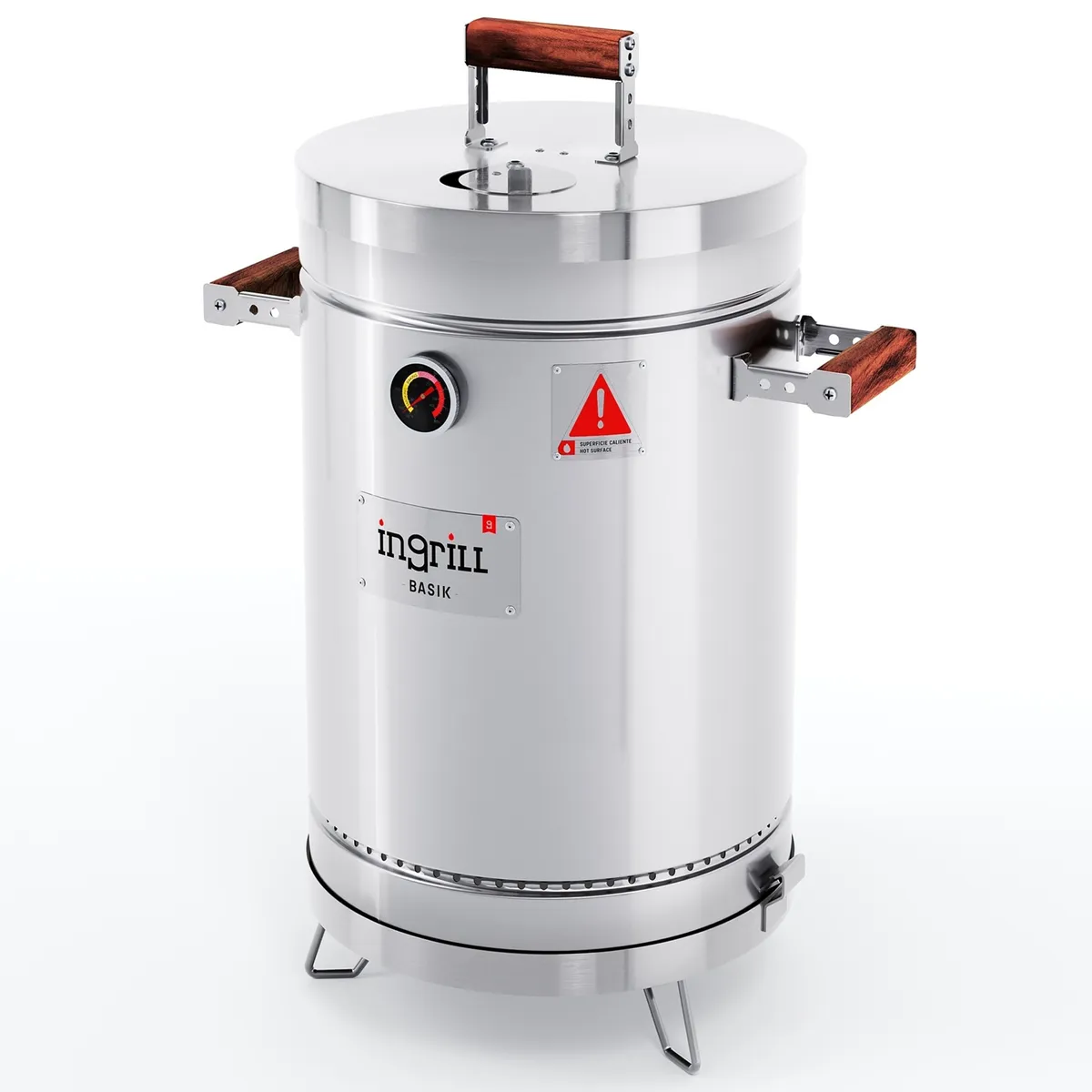 IN GRILL - AHUMADOR Y ASADOR PEQUEÑO BASIK IN GRILL EN ACERO INOXIDABLE 10 LIBRAS - INGRILL