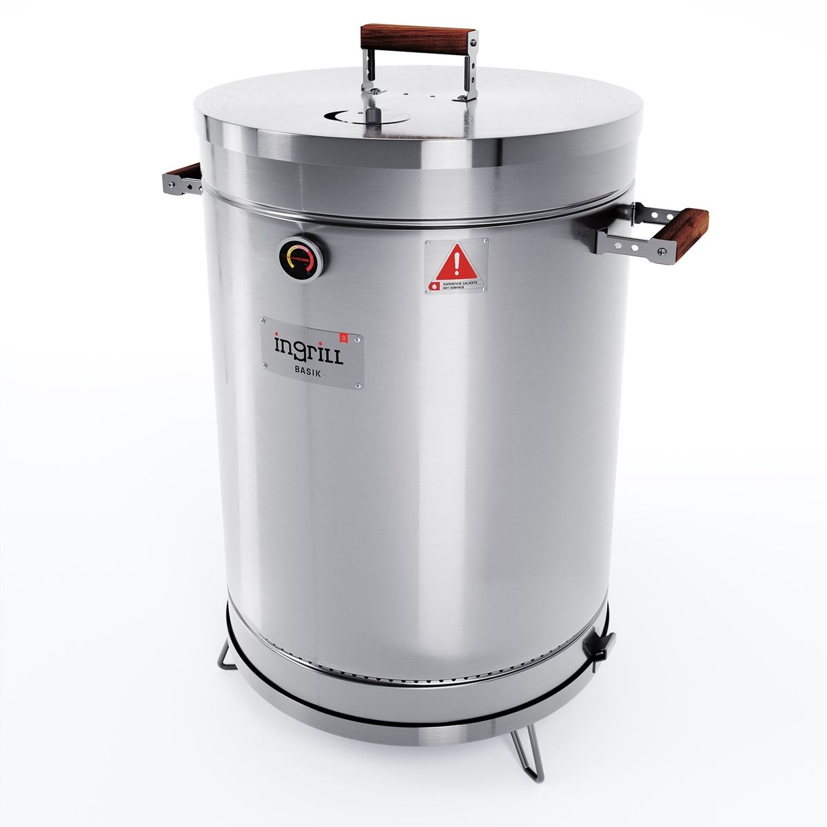 IN GRILL - AHUMADOR Y ASADOR GRANDE BASIK EN ACERO INOXIDABLE CON CAPACIDAD DE 40 LIBRAS - INGRILL