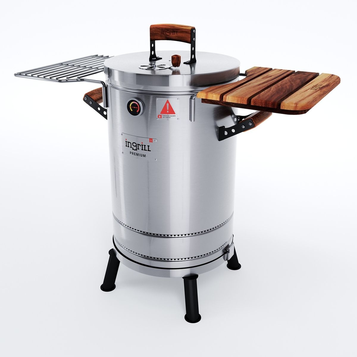 IN GRILL - AHUMADOR Y ASADOR MEDIANO PREMIUM IN GRILL EN ACERO INOXIDABLE 20 LIBRAS