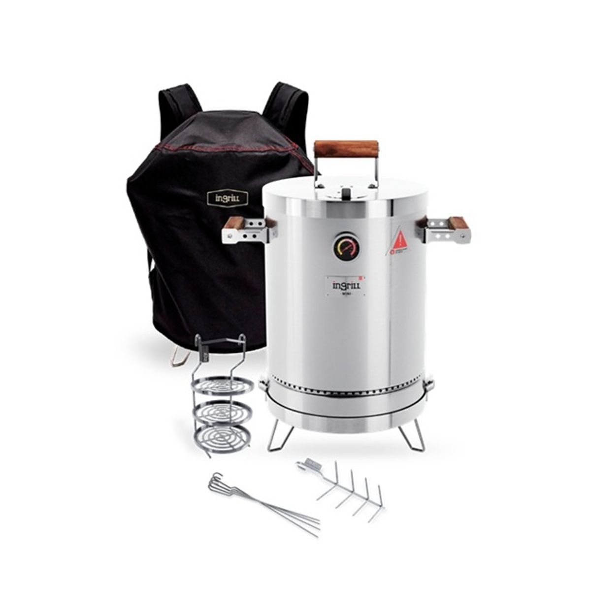 IN GRILL - KIT AHUMADOR MINI BASIK FORRO MINI RACK MULTIUSOS KIT PINCHOS X4UND ESPINA DE PESCADO