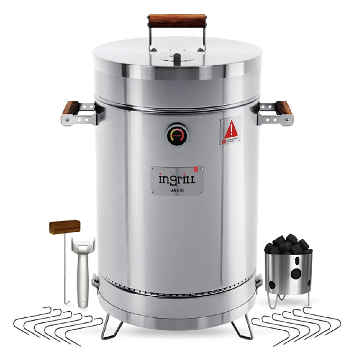 IN GRILL - AHUMADOR Y ASADOR DE BARRIL MEDIANO BASIK 20 LIBRAS DE CAPACIDAD - INGRILL