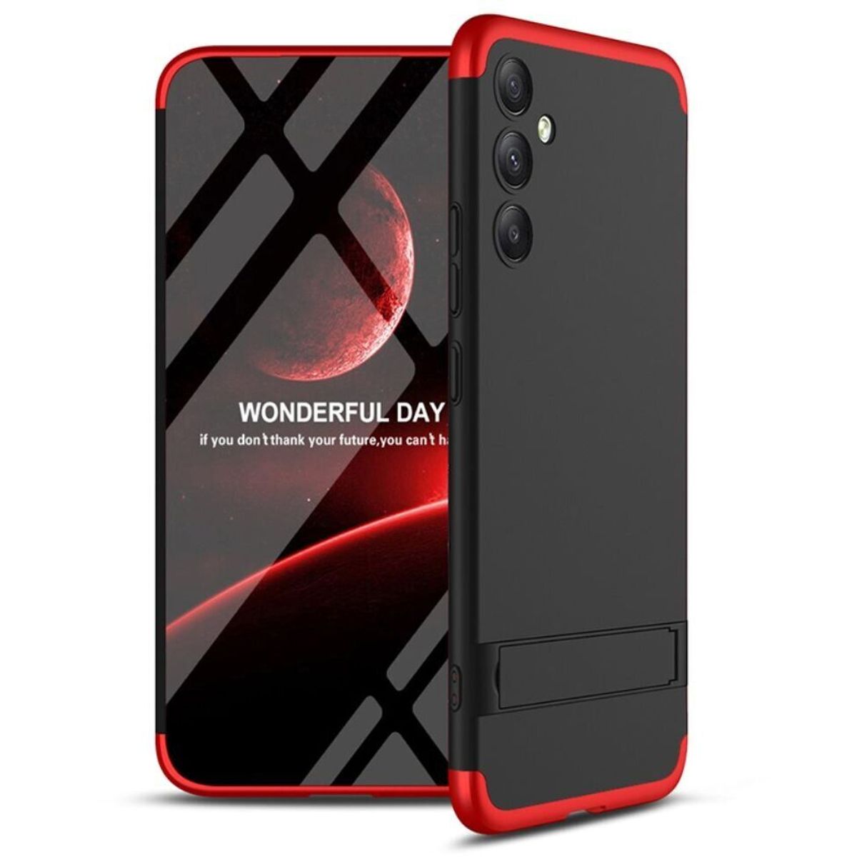 GENERICO - Funda Carcasa Estuche Protector Para Samsung A34 Negro Rojo
