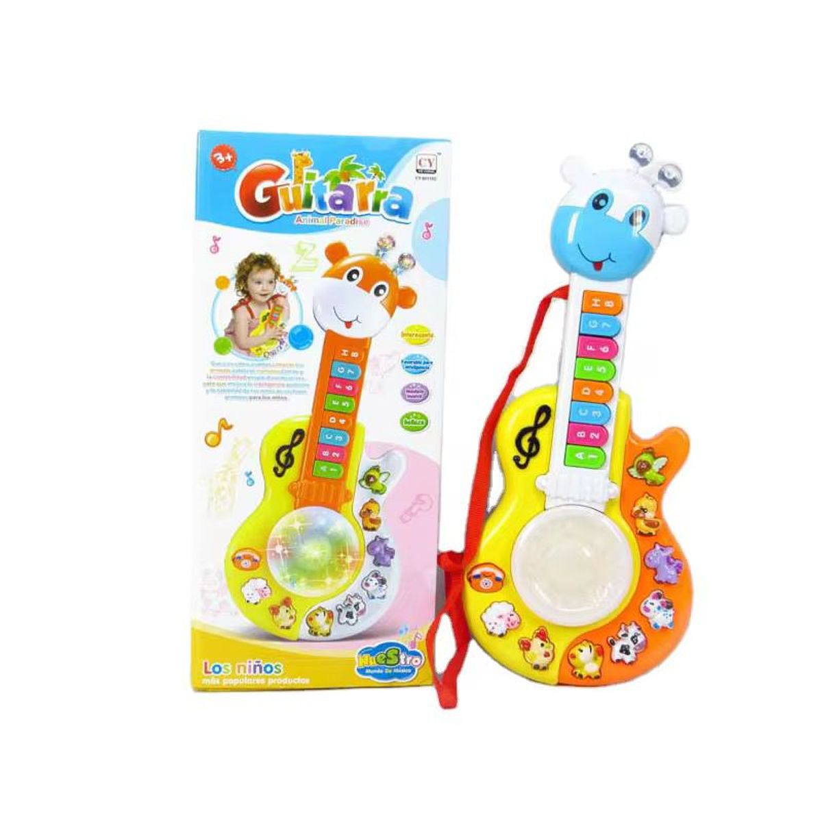 LANZURY IMPORTACIONES - GUITARRA MUSICAL DIDACTICA -ALUMBRA PARA ÑIÑOS Y NIÑAS