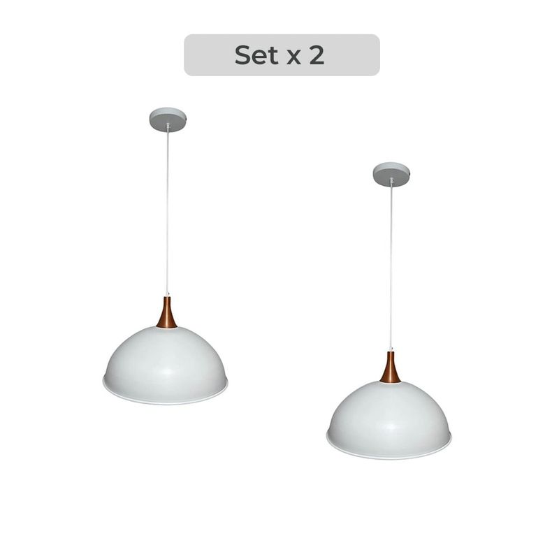 GENERICO - Set x2 Lámpara colgante Decorativa Enia Cónica