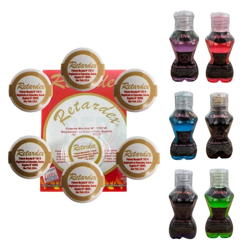 GENERICO - x12 Lubricante Aceite Caliente Sexo Oral + Retardante Sexual