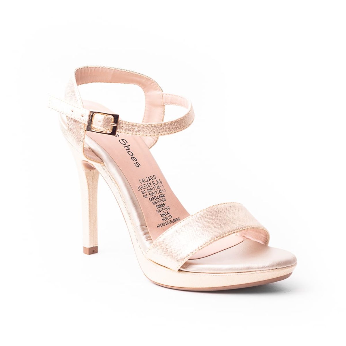 PRICE SHOES - Priceshoes sandalia Tacon Dama elegante 5428974CHAMPANA