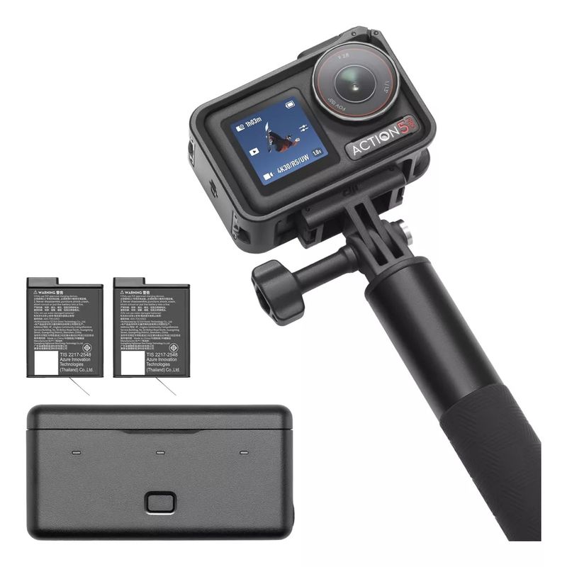 DJI - Cámara De Acción Dji Osmo Action 5 Pro 4k Combo Aventura Color Negro