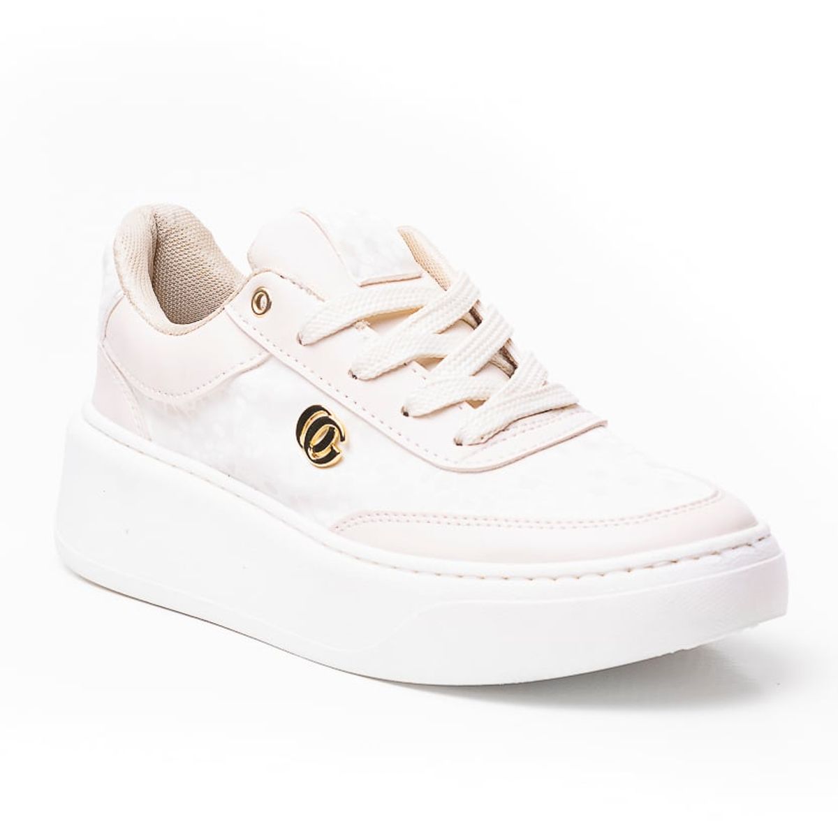 PRICE SHOES - Priceshoes Tenis Moda Mujer 962DN34TALCO