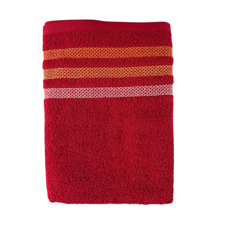 GENERICO - Toallas De Cuerpo Pastell 375 Gramos Algodón 7x142 Rojo
