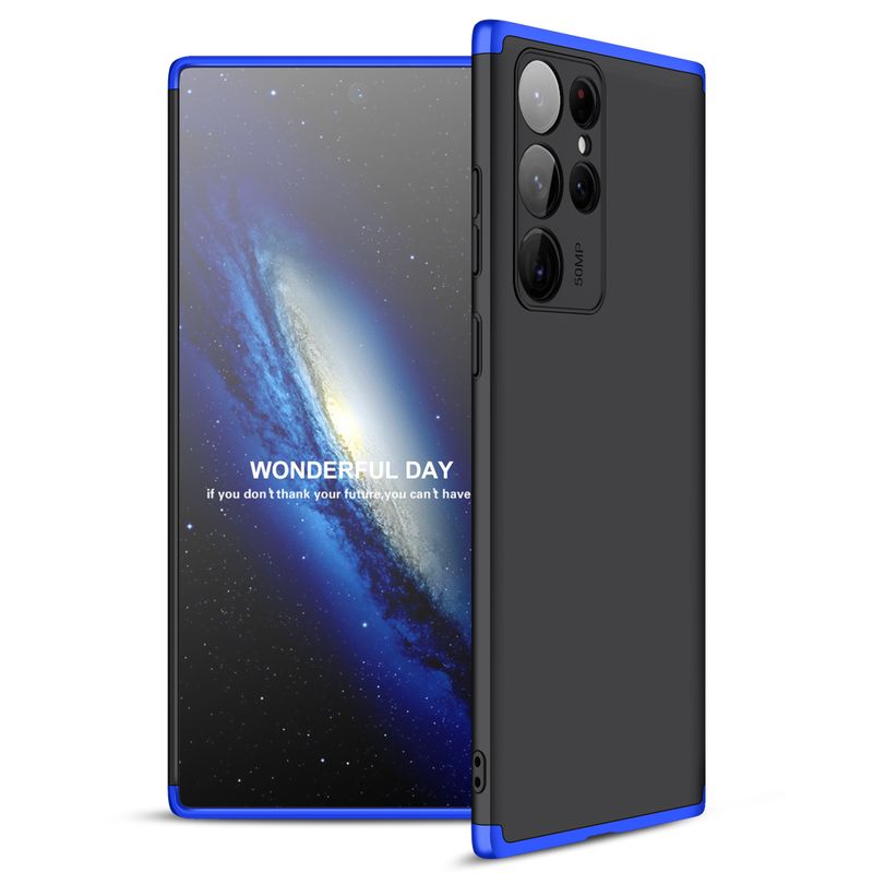 GENERICO - Funda Carcasa Estuche Protector Para Samsung S22 Ultra Negro Azul