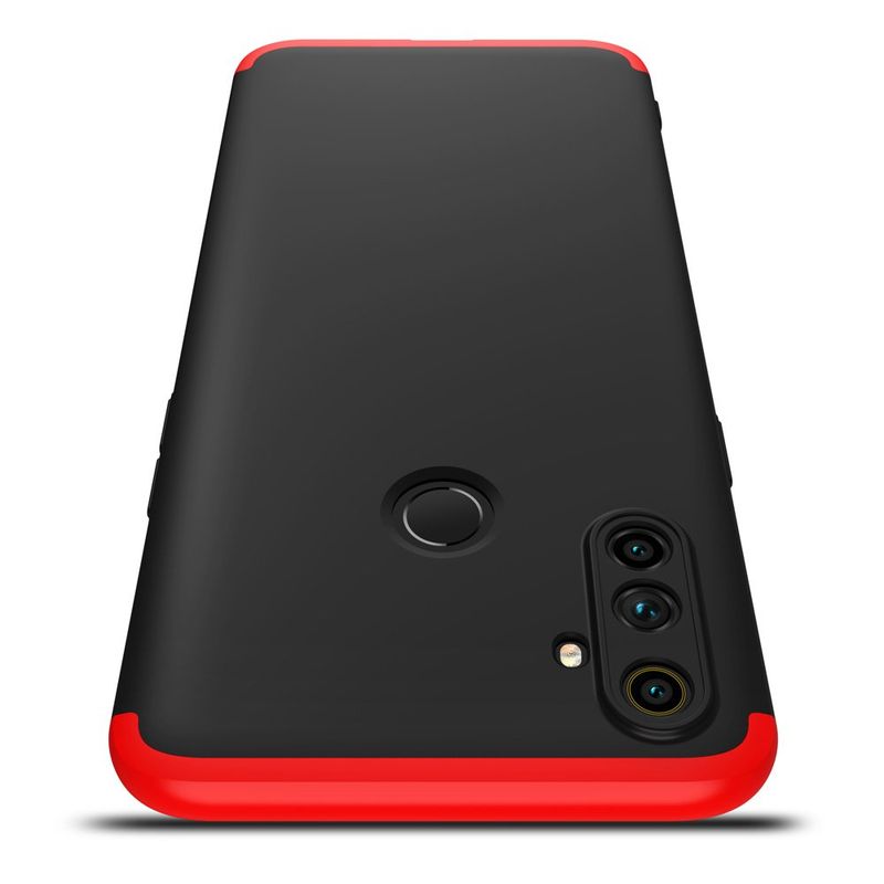 GENERICO - Funda Carcasa Estuche Protector Para Oppo Realme C3 Negro Rojo