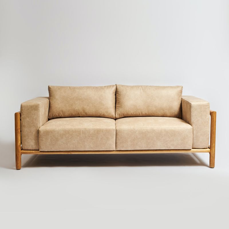 ENMADERA - Sofá lineal Muiskas color beige