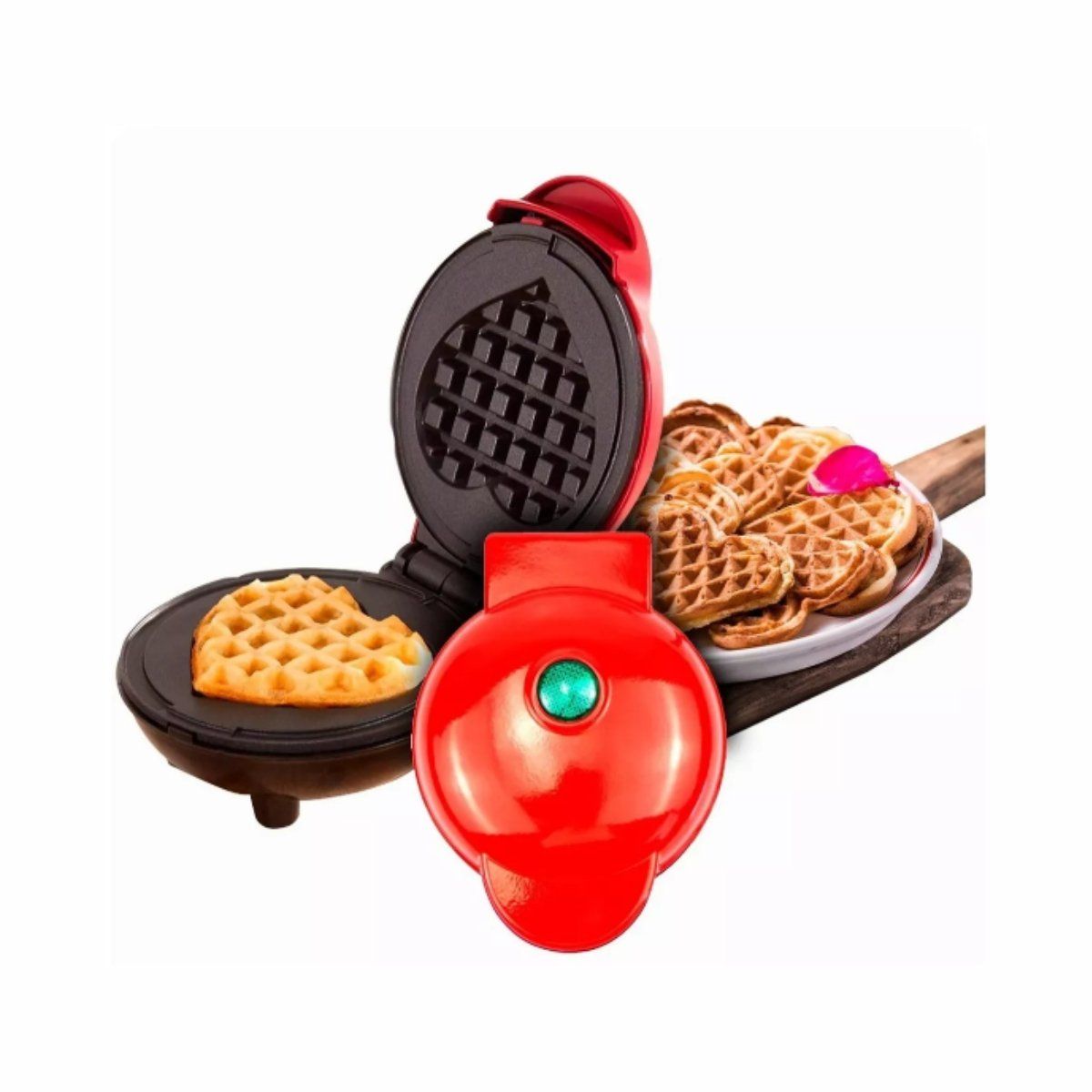 GENERICO - Mini Wafflera Eléctrica Waffle Moderna Corazón