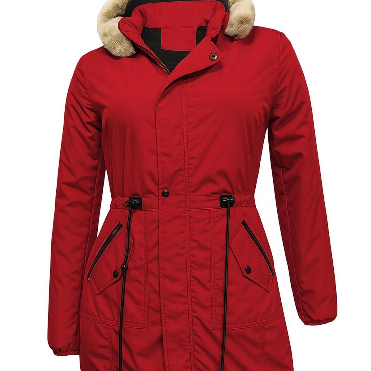 MODA EN CIRCUITO - Chaqueta o Gabán  Impermeable tipo Parka para Mujer