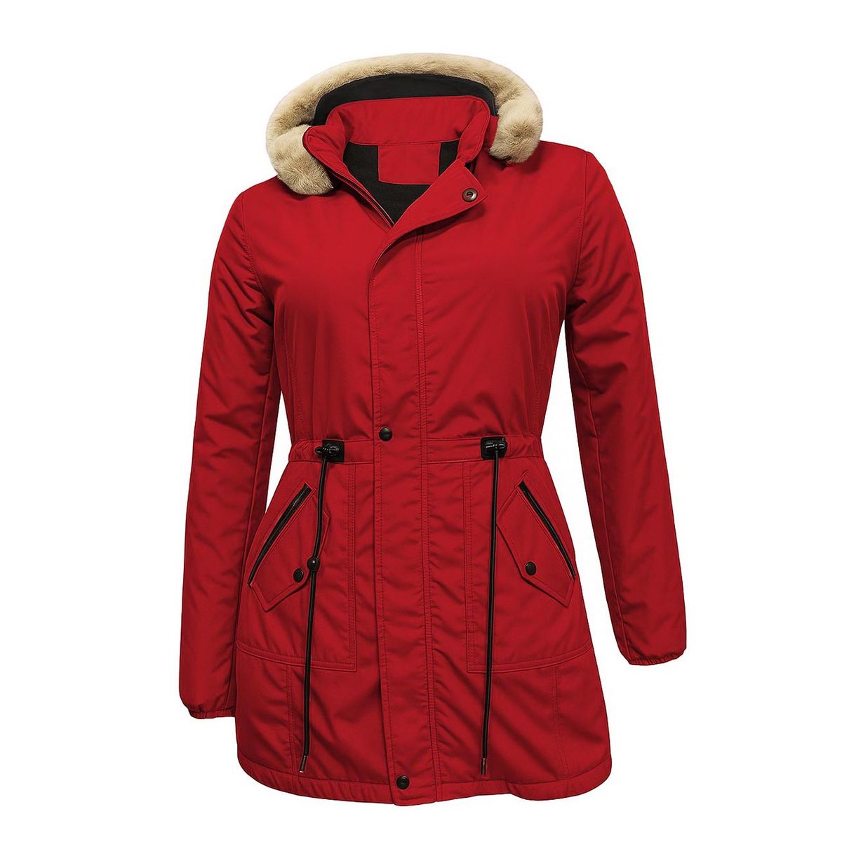 MODA EN CIRCUITO - Chaqueta o Gabán  Impermeable tipo Parka para Mujer