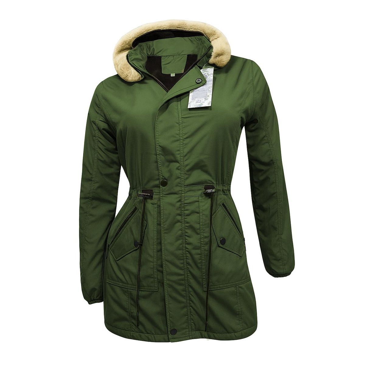 MODA EN CIRCUITO - Chaqueta o Gabán  Impermeable tipo Parka para Mujer