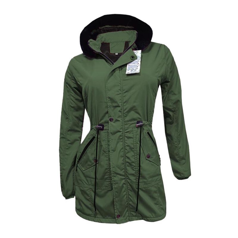 MODA EN CIRCUITO - Chaqueta o Gabán  Impermeable tipo Parka para Mujer