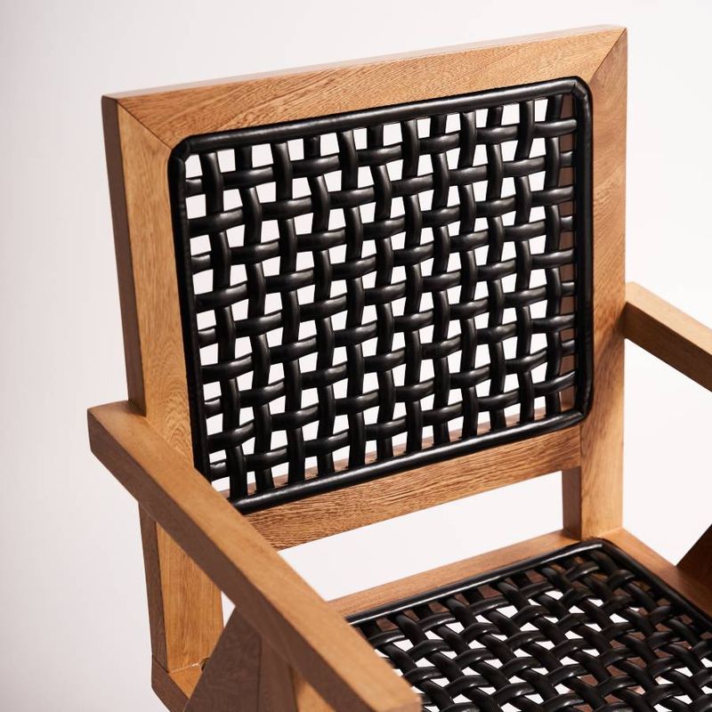 ENMADERA - Silla Nudo en madera roble y cuero vegano