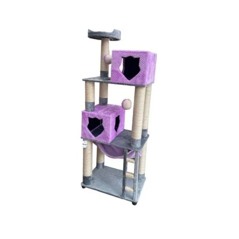CATLIKE - Gimnasio  Rascador Para Gatos Ref Isis Lila Gris