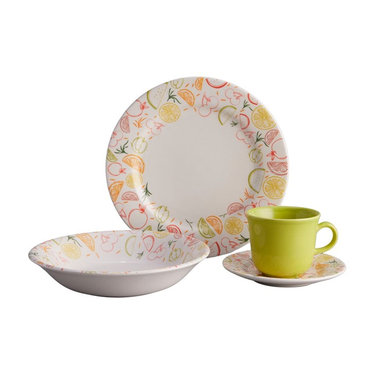 CORONA - Vajilla Corona Néctar 4 Puestos 16 Piezas VL169I040116