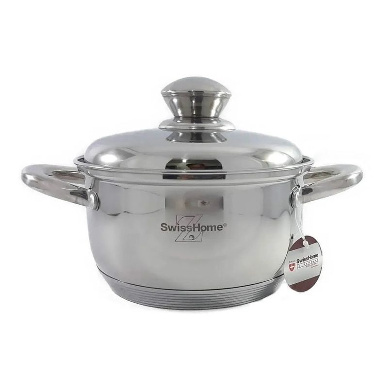 SWISSHOME DR HOFFMAN - Olla En Acero Quirúrgico Swisshome 1,5 Litros Acero Suizo