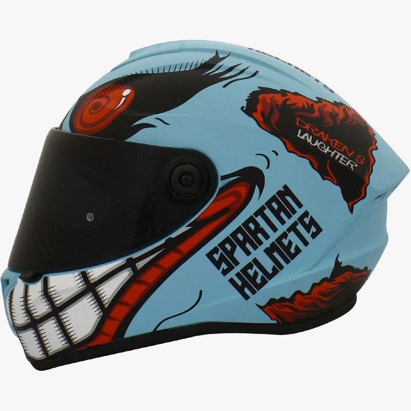 SPARTAN - CASCO MOTO SPARTAN DRAKEN LAGTHER CELESTE MATE TALLA S