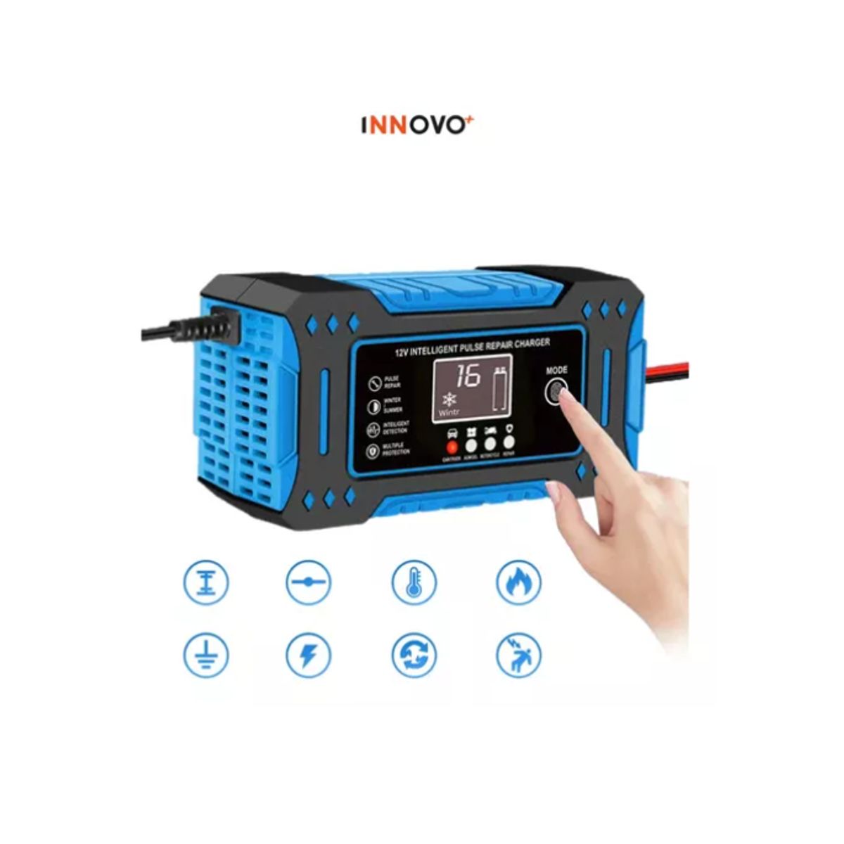 INNOVA - Cargador Iniciador De Batería Inteligente Para Carros Motos 12v