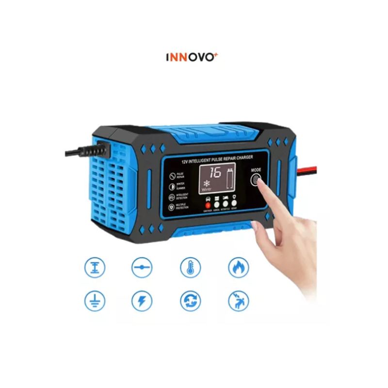 INNOVA - Cargador Iniciador De Batería Inteligente Para Carros Motos 12v