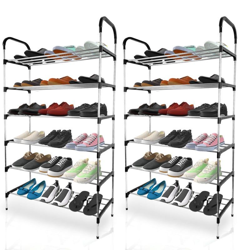 ENERGY PLUS - Set x2 Zapatero Multifuncional 6 Pisos Organización Versátil
