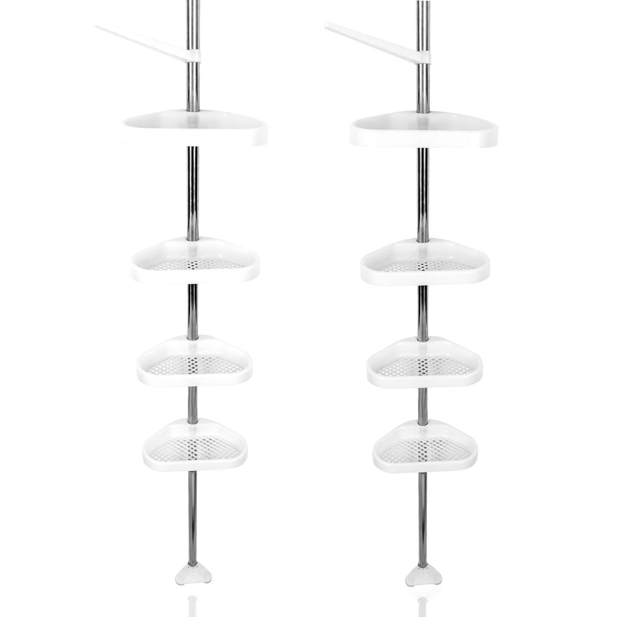 ENERGY PLUS - Set x2 Organizador Baño Esquina 260cm 4 Estantes Ajustables