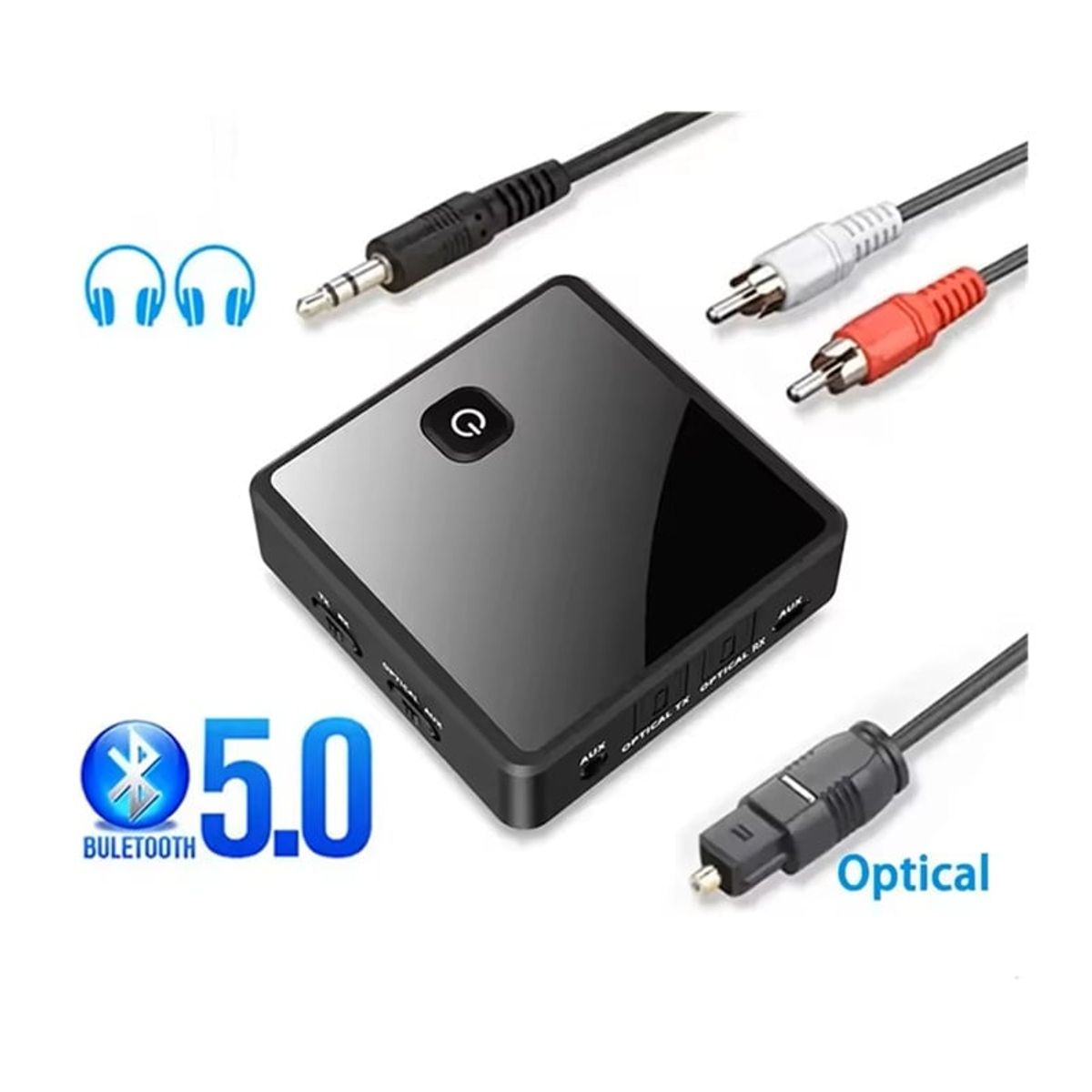 GENERICO - Transmisor Receptor Audio Bluetooth 5.0 Con Rx Optico