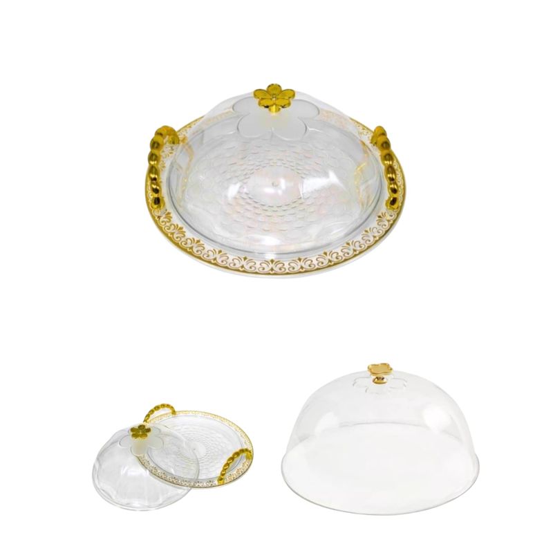 INFANTILES CAJUROMIX - Bandeja Elegante Con Cúpula Transparente Para Tus Reuniones