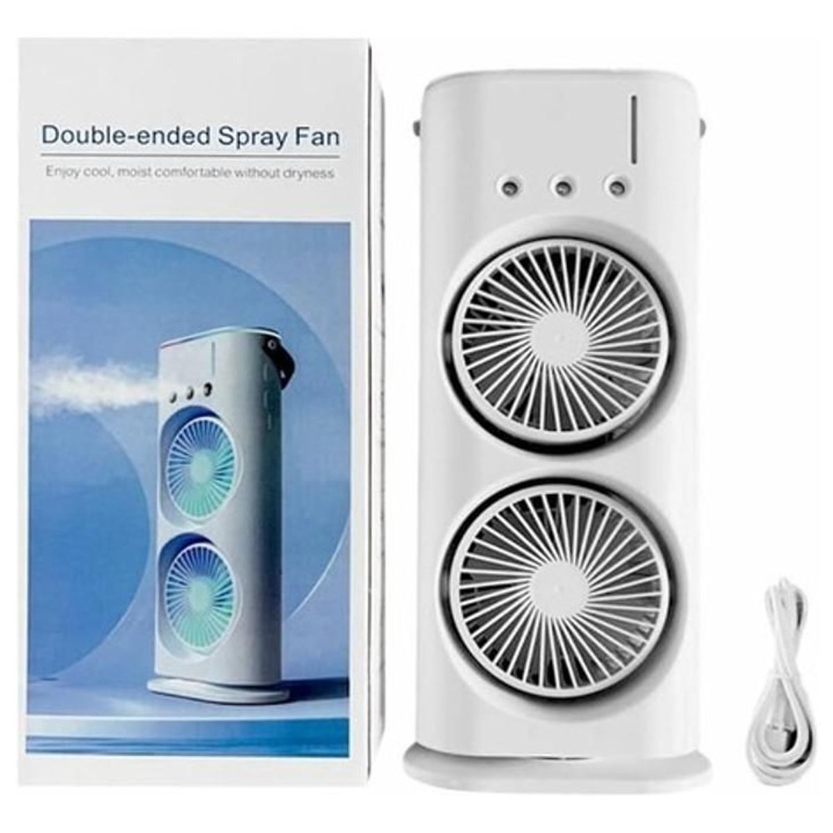GENERICO - Ventilador De Torre Doble Aire Acondicionado Humidificador