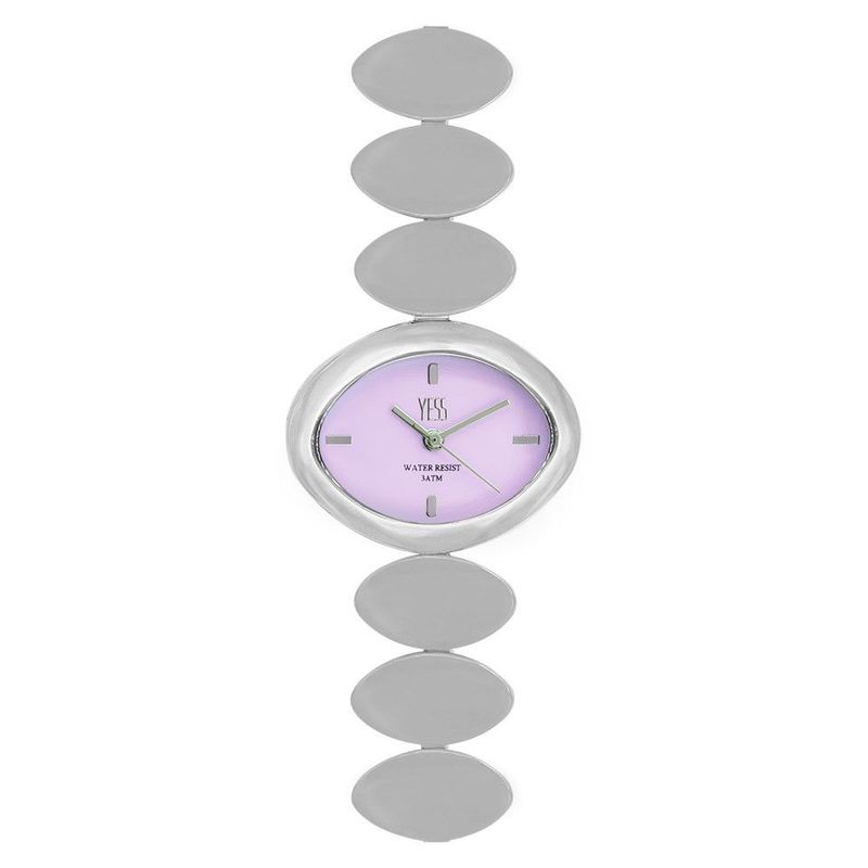 YESS - Reloj YESS Para Mujer Color Plata Tablero Rosa Ref 5126L-02