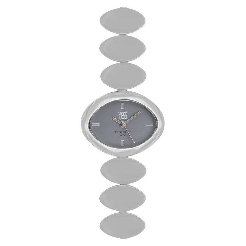 YESS - Reloj YESS Para Mujer Color Plata Tablero Negro Ref 5126L-03