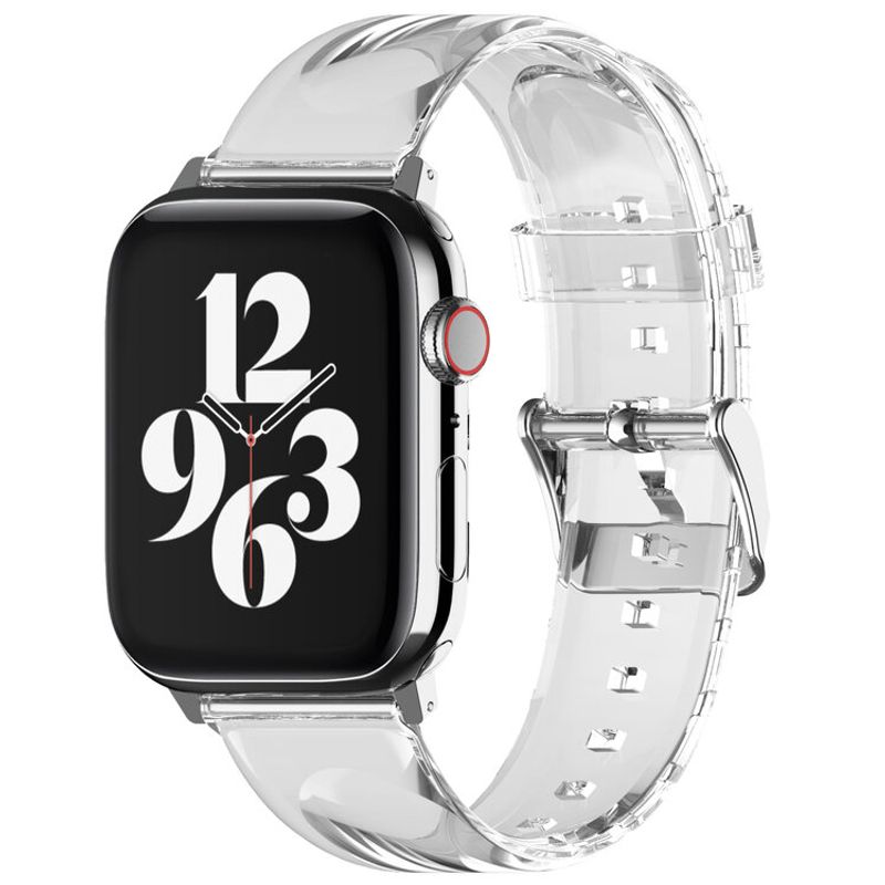 ELAGO - ELAGO Correa Compatible Apple Watch 49, 45, 44 y 42 Talla M Clear