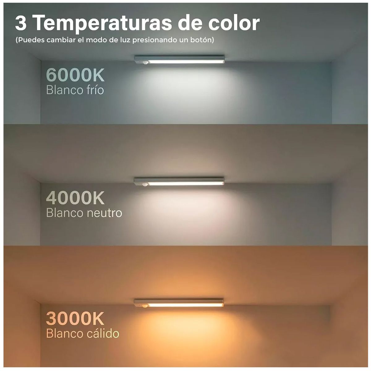 ONE PIXEL - Lámpara Sensor Luz Led Gabinete Closet Sensor De Movimiento