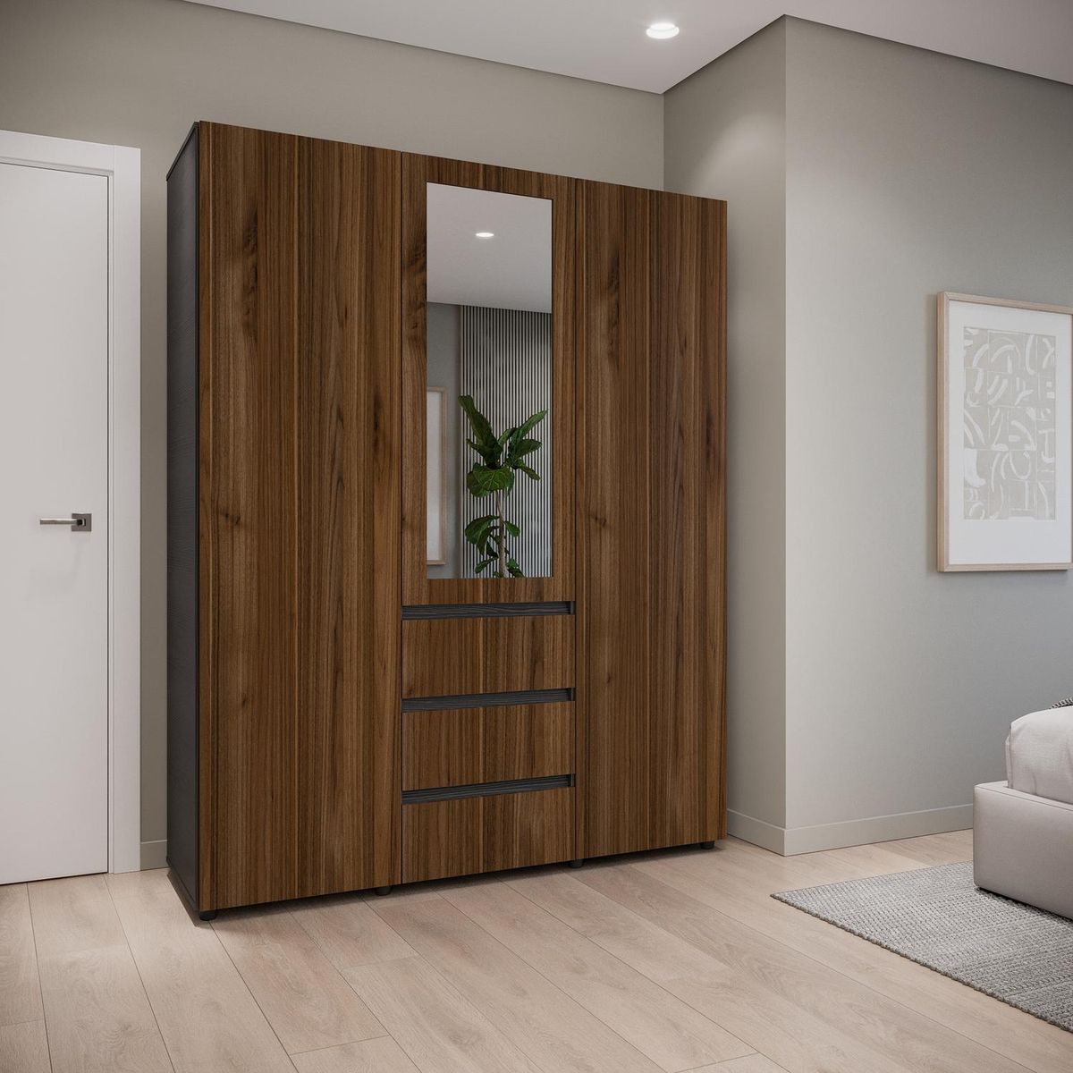 MADERKIT - Armario Java 160cm Color Gales Wengue